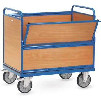 Holzkastenwagen mit Wänden und Boden aus Holz