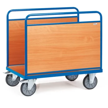 Ballenwagen mit 2 Seitenwänden aus Holz
