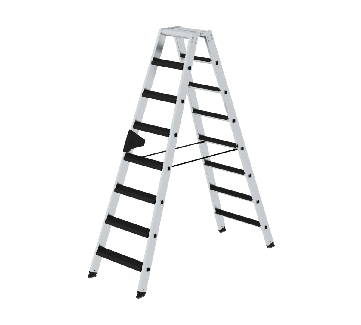 Stufen-Stehleiter beidseitig begehbar, 2x8 Stufen