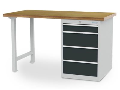 Reihenwerkbank Breite 1500 mm, R 18-24, 4 Schubladen