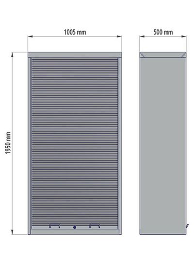 CNC-Rollladenschrank mit Kunststoff Rollladen inkl. 4 x CNC-Werkzeugaufnahmerahmen – Bild 2